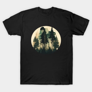 Forest Minimal Design, Adventure and Hiking T-Shirt